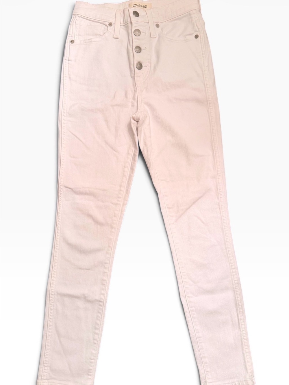 Madewell 10” High-Rise Skinny Crop Jeans in Pure White 25/0